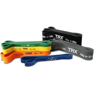 TRX Training Strength Band Set, Full-Body Resistance Bands for Home and Gym Use, Resistance Bands for Working Out(5 lbs – 150 lbs (Pack of 6))