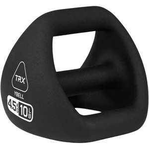 TRX YBell Neo Series 3-in-1 Kettlebell, Dumbbell and Push Up Bar Workout Equipment | Commercial Grade Neoprene Coated Surface | Perfect for Strength Training & Conditioning Workouts(Black 10)