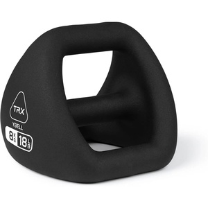 TRX YBell Neo Series 3-in-1 Kettlebell, Dumbbell and Push Up Bar Workout Equipment | Commercial Grade Neoprene Coated Surface | Perfect for Strength Training & Conditioning Workouts(Black 18)